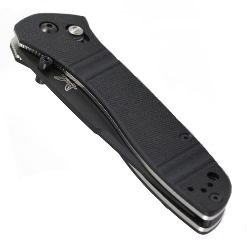 Benchmade 3.90 Inch Black D2 Combo Blade Folding Knife