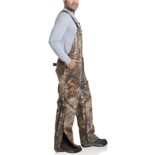 Carhartt Quilt Lined Camo Bib Overalls