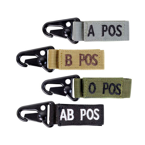 Blood Type Key Chain 4pcs/Pack