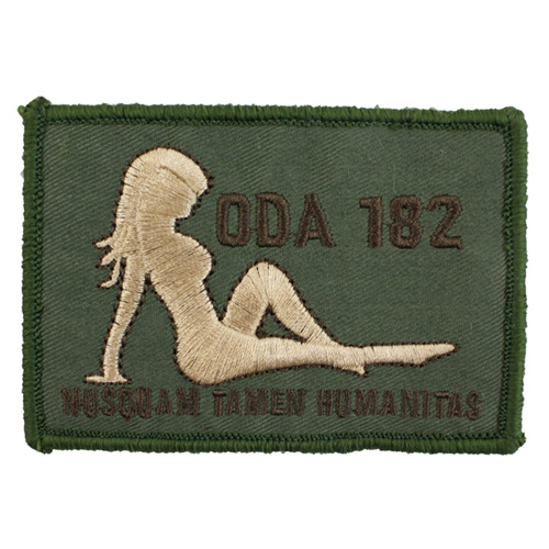 ODA 182 Girl Hook & Loop Patch - Olive Drab