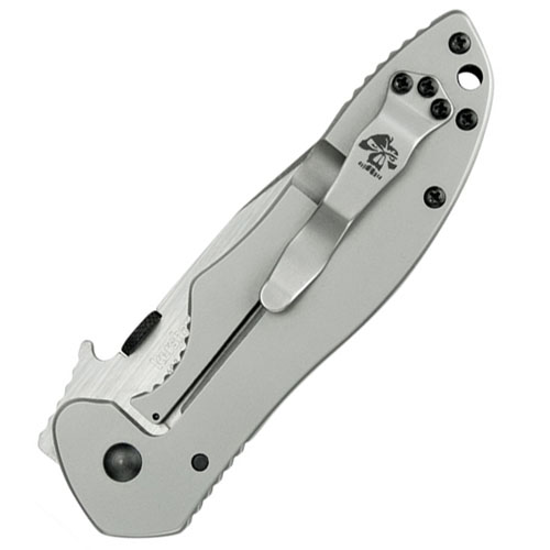 CQC-6K Clip-Point Stonewash & Satin Finish Folding Blade Knife