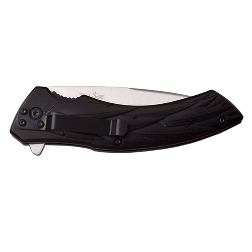 Dark Side Blades Laser Raven Art Folding Blade Knife