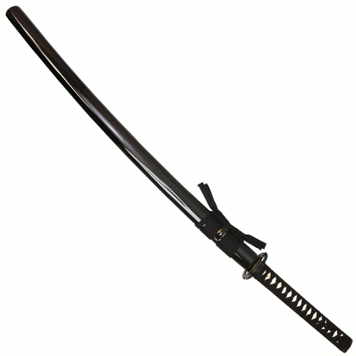 41.5-Inch Black Katana w/ Blue Blade