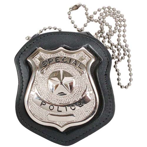 NYPD Style Leather Badge Holder With Clip