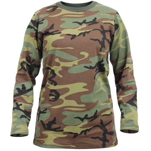 Womens Long Sleeve Camo T-Shirt