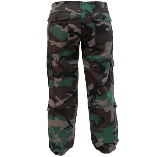 Womens Unwashed Camo Paratrooper Fatigue Pants