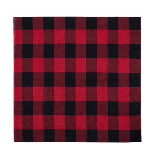 Plaid Bandana - Red - One Size 