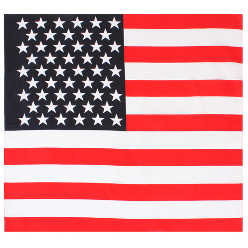 27 X 27 Inches U.S. Flag Bandana