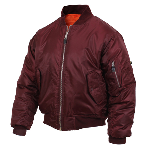 Enhanced MA-1 Flight Jacket - Deep Ruby - XLarge