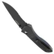 Benchmade 3.90 Inch Black D2 Combo Blade Folding Knife