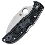 Endela Wharncliffe Folding Knife - Serrated Edge - Black 