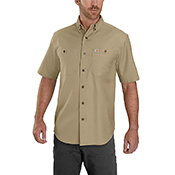 Rugged Flex Relaxed Fit Midweight Canvas Short-Sleeve Shirt