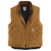 V01 Relaxed Fit Firm Duck Insulated Rib Collar Vest