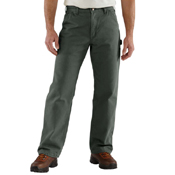 Loose Fit Men's Washed Duck Flannel Lined Dungaree