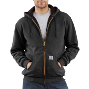 Thermal Lined Zip Front Hooded Sweatshirt