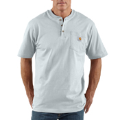 Loose Fit Heavyweight Short-Sleeve Pocket Henley T-Shirt 