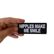 Nipples Make Me Smile Funny Patch