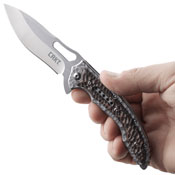 Ikoma Fossil Drop Point Blade Folding Knife