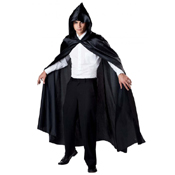 75 Inch Black Hooded Cape
