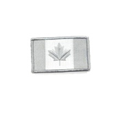 Large Winter Grey Canada 3 3/8 x 2 Inch Patch Hook and Loop Backing