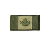 Large Olive Canada 3 3/8 x 2 Inch Patch Hook and Loop Backing