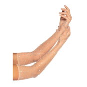 Bling Ring Rhinestone Fishnet Gloves 