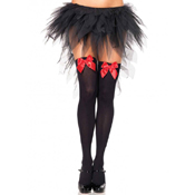 Womens Nylon Over The Knee With Satin Bow