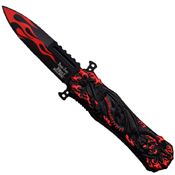 Dark Side 4.75 Inch Closed Flame Graphic Folding Knife