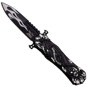 Dark Side 4.75 Inch Closed Flame Graphic Folding Knife