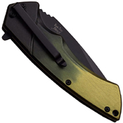 Dark Side Blades 2 Tone Aluminum Handle Folding Knife