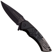 Dark Side Blades 2 Tone Aluminum Handle Folding Knife