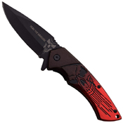 Dark Side Blades 2 Tone Aluminum Handle Folding Knife