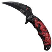Dark Side Blades Dragon Art Handle Folding Knife