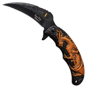 Dark Side Blades Dragon Art Handle Folding Knife
