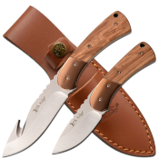 Elk Ridge Fine Edge Fixed Blade Knife Set of Two w/ Sheath