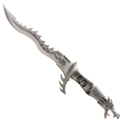 Fantasy Master Dragon Etched on Blade Fixed Knife