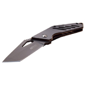 Grey Tinite Coated Manual Folding Knife