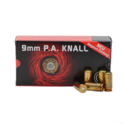 9mm P.A. Blank Ammo Cartridges - 50ct.