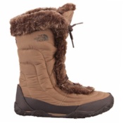 North Face Brown Nuptse Fur IV Boot 