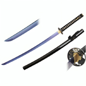 41.5-Inch Black Katana w/ Blue Blade