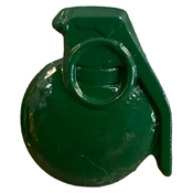 Eagle Emblems Baseball Grenade Pin - 1 Inch