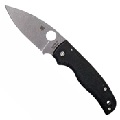 Spyderco Shaman Black G-10 Handle Folding Knife