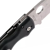 Spyderco Shaman Black G-10 Handle Folding Knife