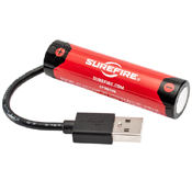 SureFire Micro USB Lithium Ion Rechargeable Battery