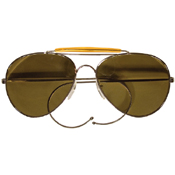 Aviator Air Force Style Sunglasses W Printed Case & Box