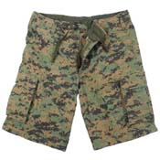 Vintage Camo Paratrooper Cargo Shorts