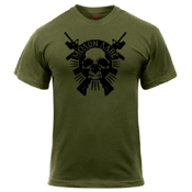 Ultra Force Molon Labe Skull Printed T-Shirt