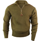 Mens Quarter Zip Acrylic Commando Sweater