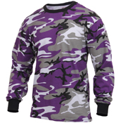 Mens Long Sleeve Camo T-Shirt