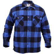 Mens Extra Heavyweight Buffalo Plaid Sherpa-Lined Flannel Shirts
